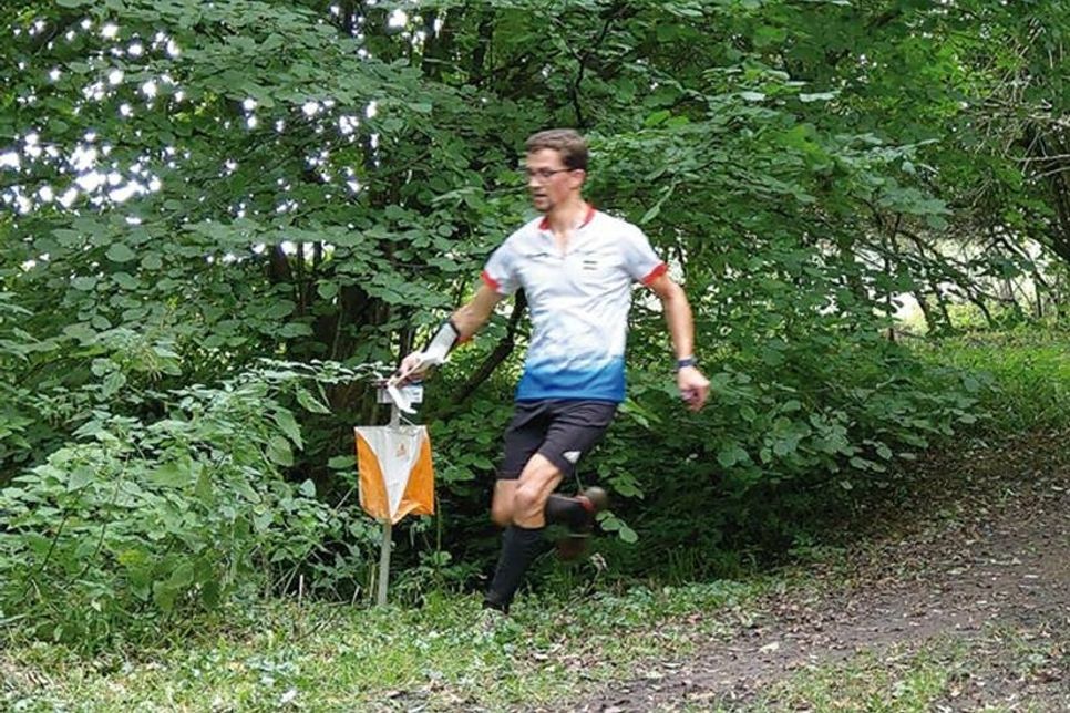 Sieger Jan Harlaß im Ziellauf.