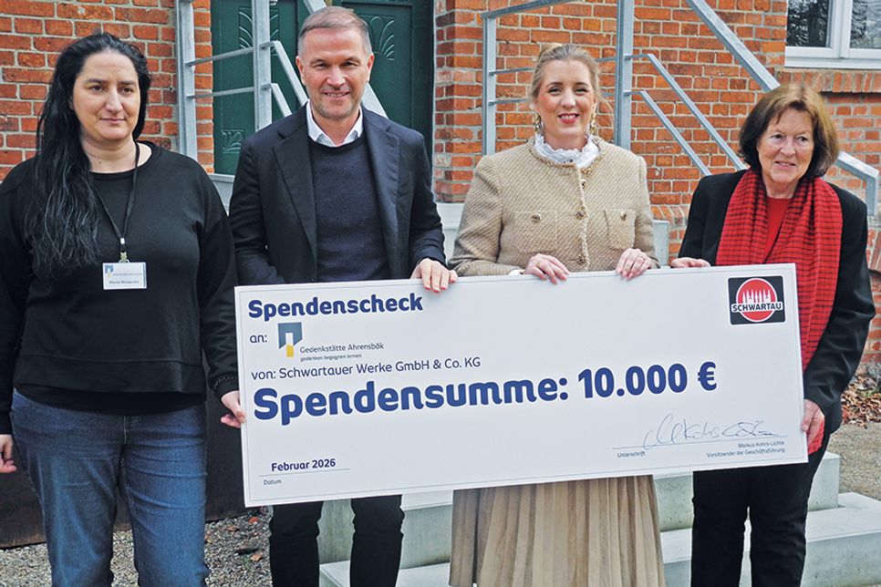 Großspende der Schwartauer Werke für die Gedenkstätte Ahrensbök