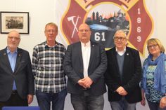 Der Vorstand: Beisitzer Hans-Erwin Jaekel, Schriftführer Dirk Grönzin,1. Vorsitzender Florian Jaekel, Kassenwart Jürgen von Schassen und 2. Vorsitzende Edeltraut Jessen (v. lks.).