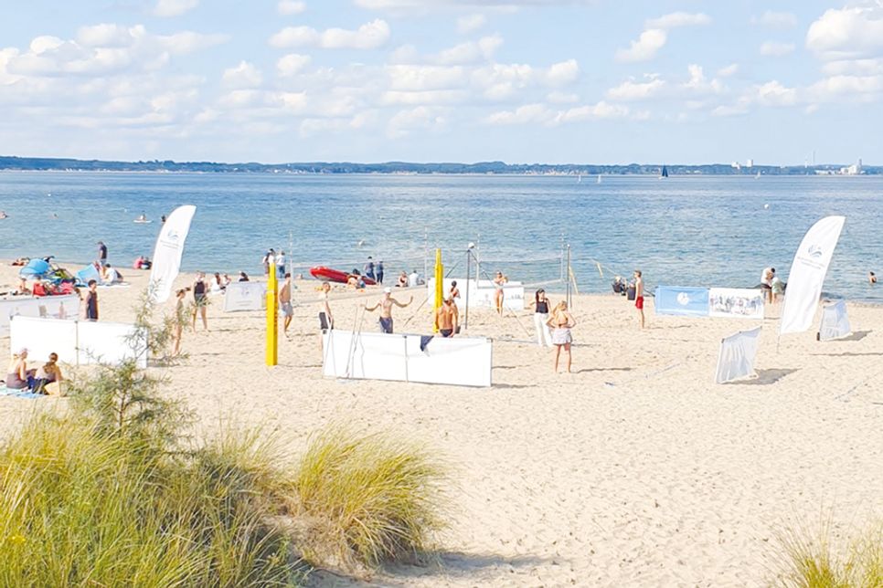 Die Beachvolleyball-Anlage am Niendorfer Freistrand.