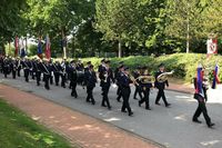 Der festliche Umzug auf dem Weg vom Alloheim in die Gildehalle.