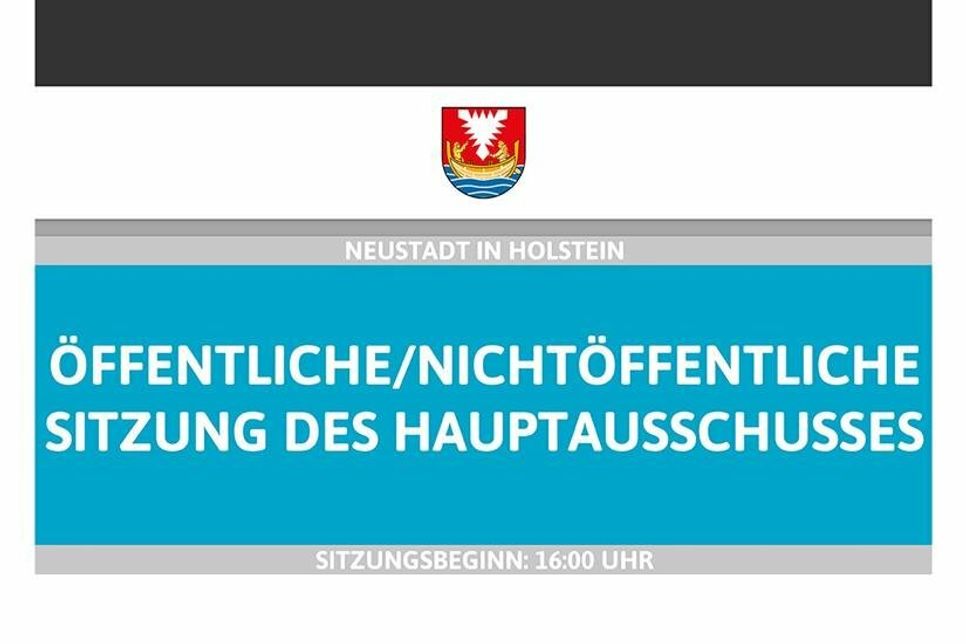 Der Hauptausschuss der Stadt Neustadt tagt am Mittwoch, dem 16. Februar ab 16 Uhr im Rathaus.