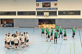 Am Sonnabend verwandelt sich die Blandfordhalle in einen Fußballtempel.
