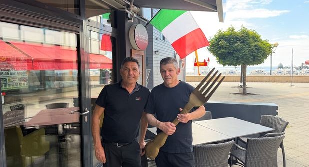 Salvatore Puglia (lks.) und Costa Markmann.
