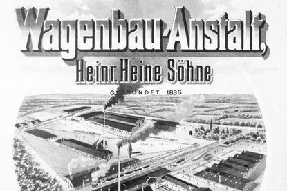 Ob die in dieser Illustration dargestellte Größe der Wagenbauanstalt der Realität entsprach, darf zumindest angezweifelt werden. In Anzeigen und auf Briefpapier wurde gerne mal übertrieben.