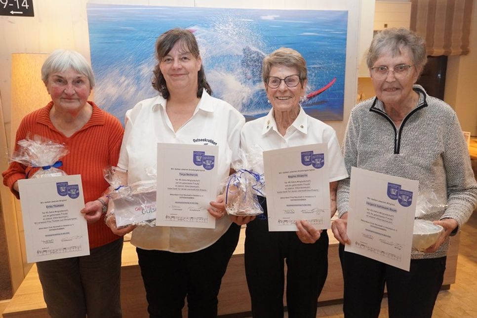 Diese Mitglieder zeichnen sich langjährige Treue zum Akkordeon Club aus.