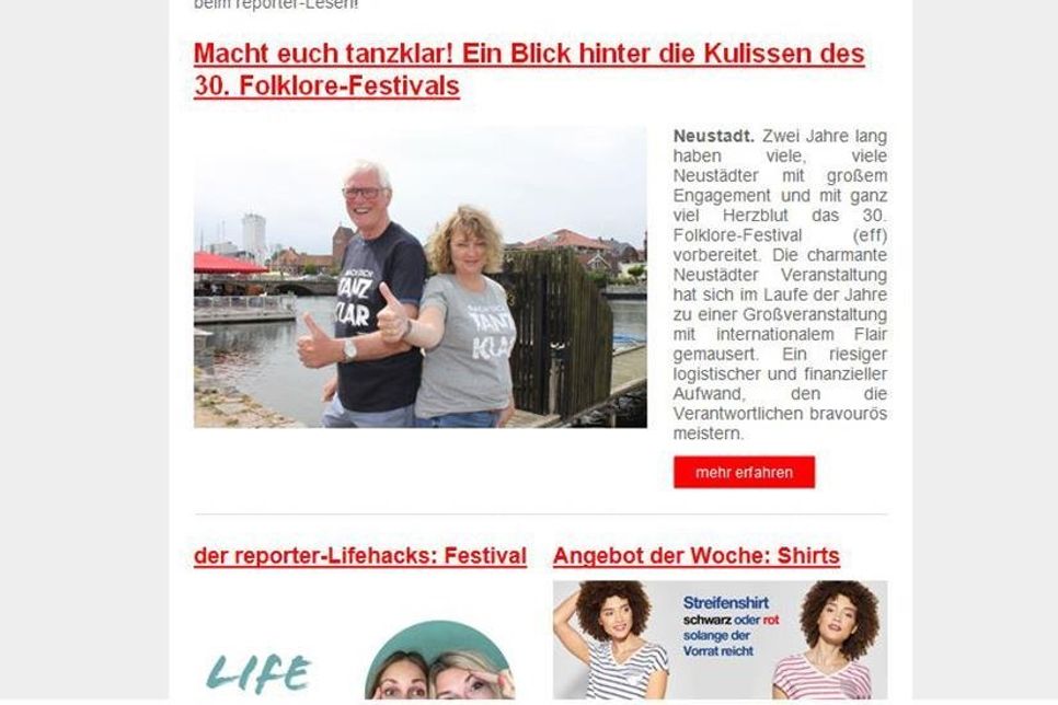 Unter www.der-reporter.de/newsletter können Sie sich anmelden.