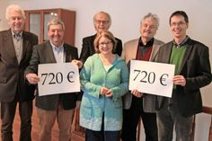 Ein freudiges Zusammentreffen der Spender und Empfänger (v. lks.): Eckert Groth, Ernst-August Petsch, Henning Rabe, Andrea Elisabeth Brunhöber, Christoph Huppenbauer und Henning Reimann.