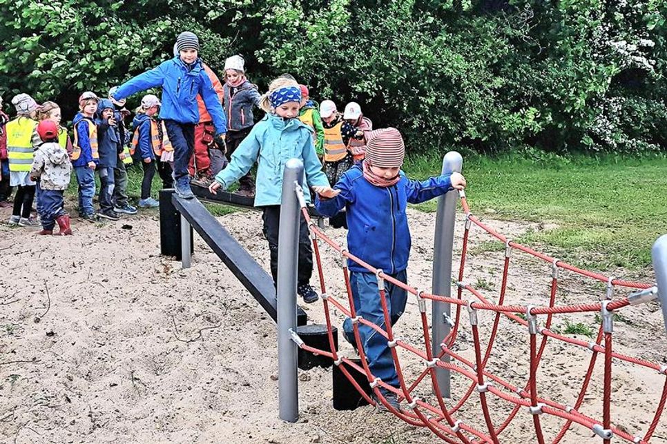 Nur nicht das Gleichgewicht verlieren: Auf den Parcours ist Geschick gefragt.