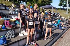 Die Leichtathleten des TSV Neustadt: Noelle Maassen, Henrike Heuermann, Amelie Marie Sommerlatt, Milla Hoff, Liv Schubert, Leni Boller und Ida Pitschmann (v. lks.).
