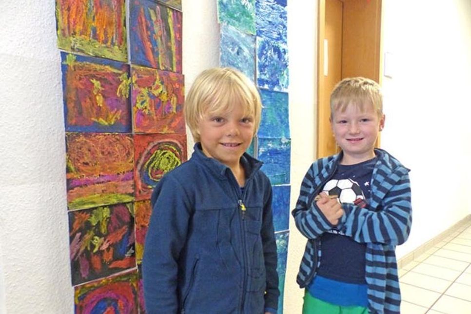 Fionn und Tebbe sind zufrieden mit der Ausstellung