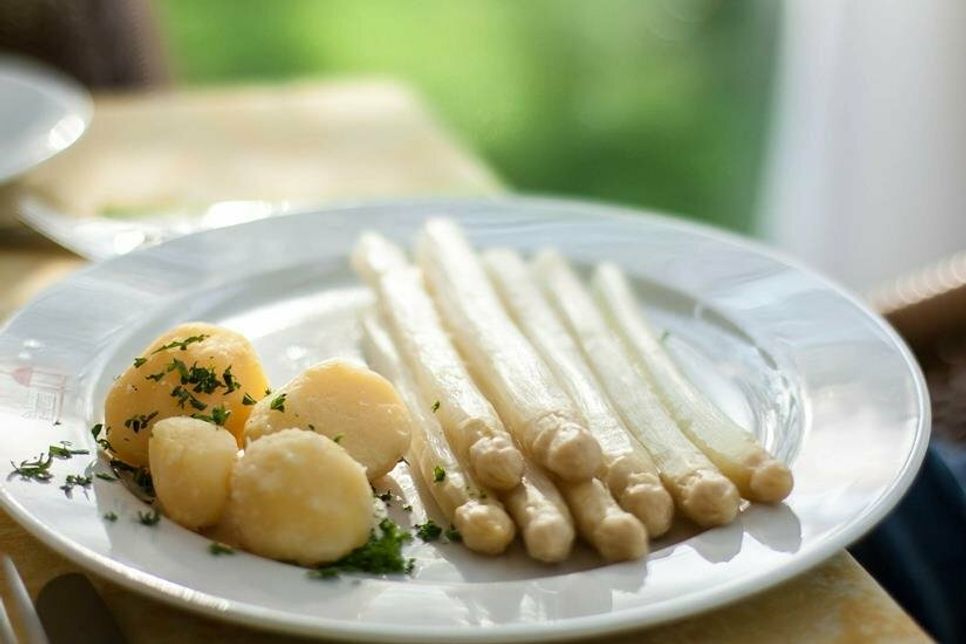 Der Spargel steht natürlich im Mittelpunkt.