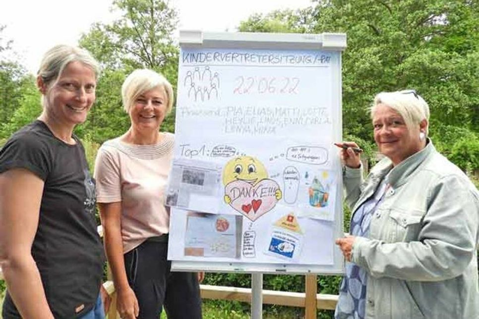 Unterstützen und lernen selbst viel dabei: Claudia Priewe, Annett Klöfkorn-Papke und Martina Höpfner (v.re.)