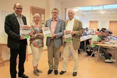 Martin Liegmann, Fachkoordinatorin Larisa Sharapova, Manfred Rohde (Präsident des Rotary Clubs Neustadt-Ostsee) und Prof.Dr.-Ing. Georg Heerten (v. lks.) freuen sich über die gute Zusammenarbeit im Bereich der Flüchtlingsintegration.