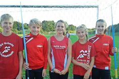 Die Nachwuchswerfer Leander Hoff, Henrik Faasel, Johanna Kojellis, Finja Plath und Kim Vietze.