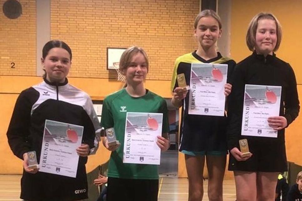 Mia Papke wurde bei der U13 Kreismeisterin im Doppel.