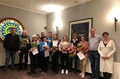 Die geehrten Mitglieder für 20, 40 und 50 Jahre wurden mit Blumen und Urkunden ausgezeichnet.
