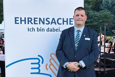 Stephan Perner, Vorsitzender der KaSF, zählte zu den Ehrenamtlern, die der Bundespräsident aus ganz Deutschland ob ihrer Verdienste nach Berlin eingeladen hatte.