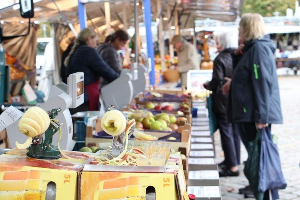Alles rund um den Apfel, gab es auf dem Wochenmarkt.