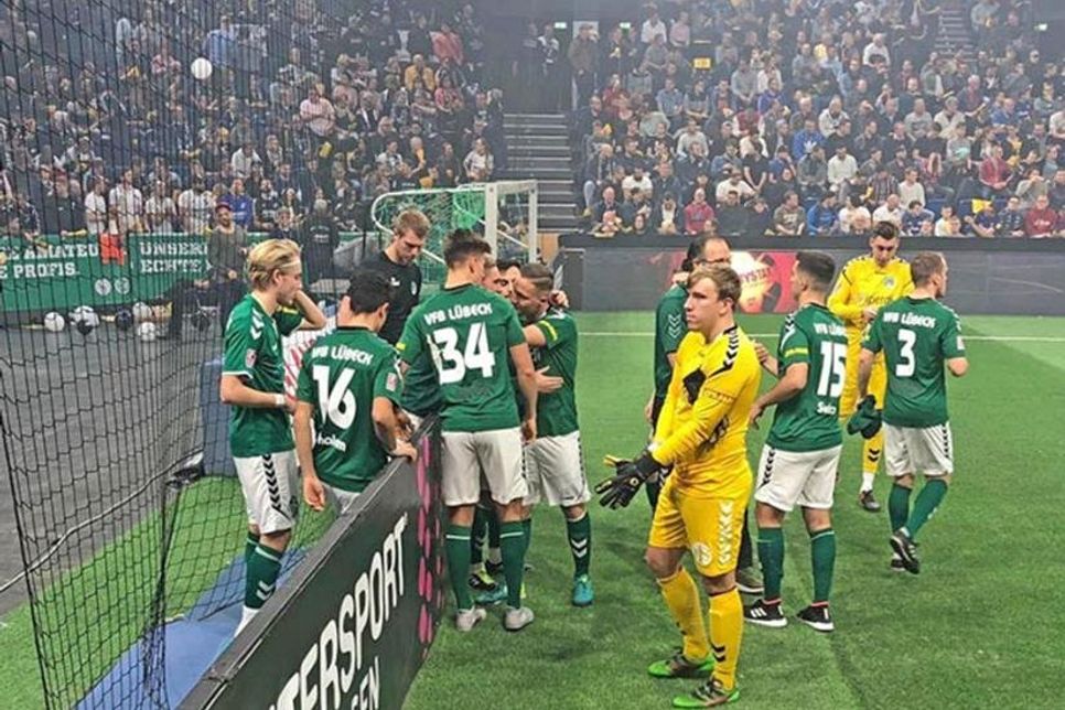 Der VfB Lübeck beim unglücklichen Masters-Aus.