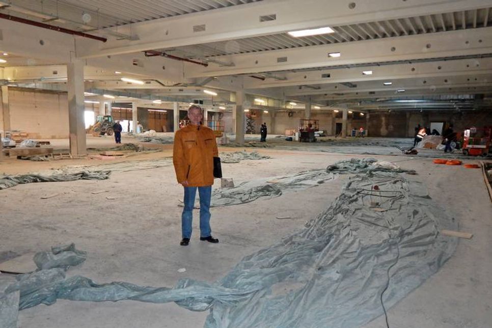 Blick vom späteren Fleischbereich in Richtung Haupteingang