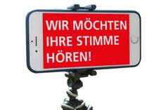 Wir möchten Ihre Stimme hören.