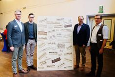 Dr. med. Daniel Ehmke, Ärztlicher Direktor der Psychiatrischen Ameos Klinika Neustadt und Eutin, Stephan Freitag, Regionalgeschäftsführer Ameos Nord, Mirko Spieckermann, Neustadts Bürgermeister und Dr. med. Wilhelm Tophinke, Chefarzt des Ameos Klinikum für Forensische Psychiatrie und Psychotherapie Neustadt (v. lks.). (Foto: Ameos)