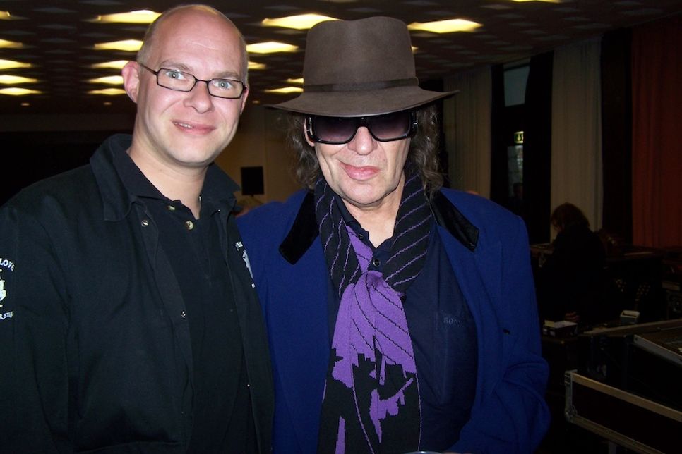René Kleinschmidt backstage mit Udo Lindenberg: Die Beiden kennen sich seit rund 20 Jahren.