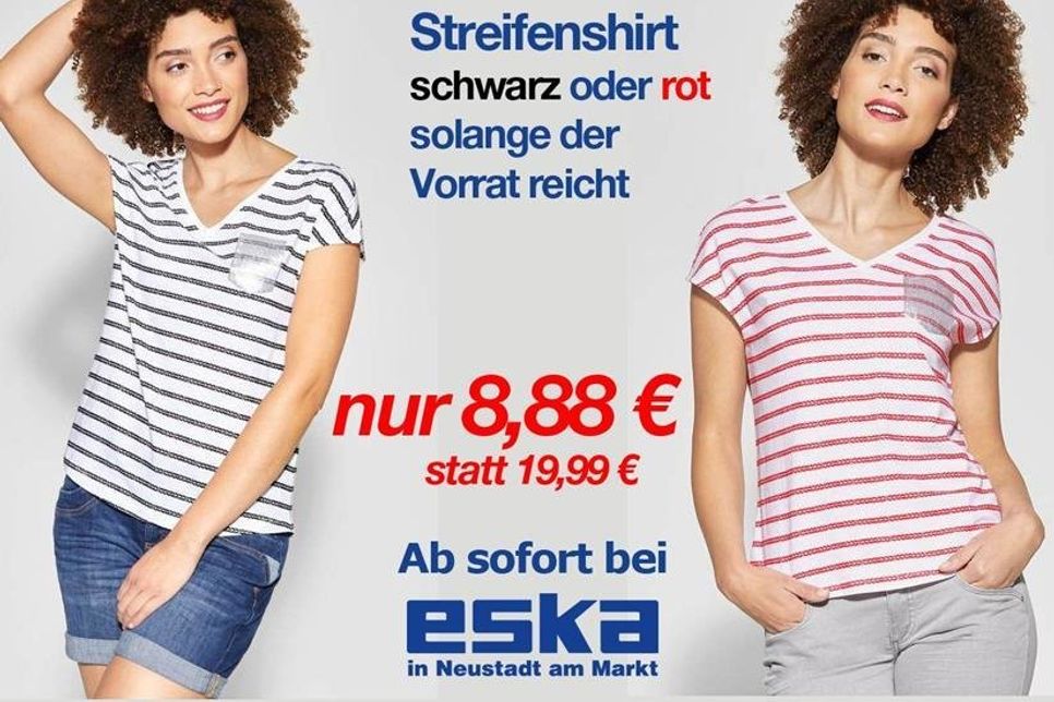 Das Shirt gibt es in schwarz oder rot.