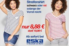 Das Shirt gibt es in schwarz oder rot.