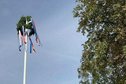 Ein richtiges Erntedankfest braucht eine Erntekrone.