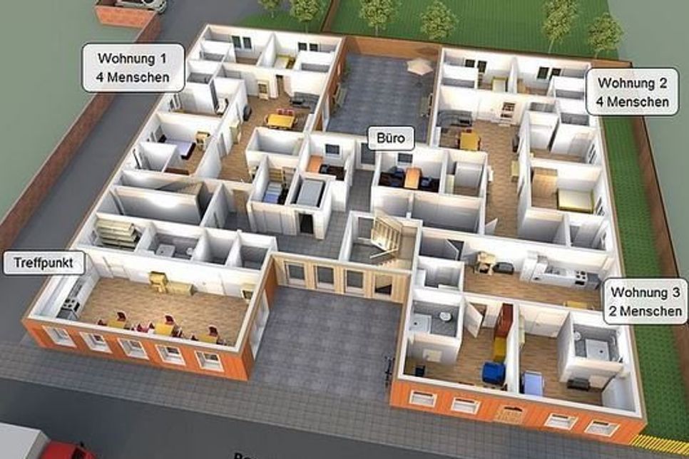 Das Erdgeschoss präsentiert sich mit einem großzügigen Grundriss.