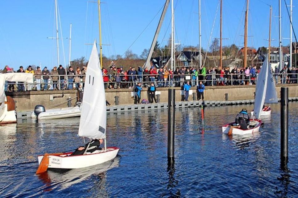 Zieleinlauf im Hafen.