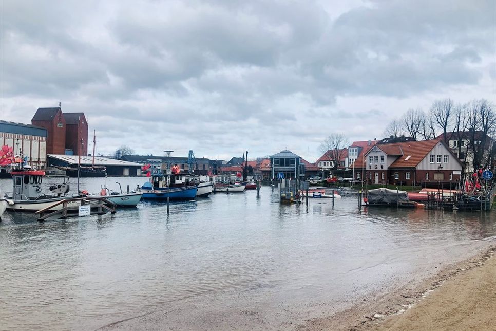 Auch das Fischeramt war heute Morgen überflutet.