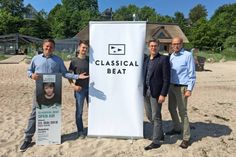 Bodo Neumann (DJ-Kollektiv „Kinder dieser Küste“), Marc Tietz (Classical Beat), André Rosinski (Tourismus-Agentur Lübecker Bucht), Hans-Wilhelm Hagen (Classical Beat) (v. lks.).
