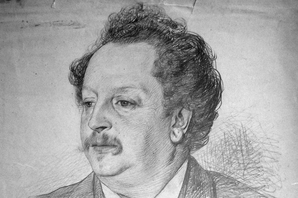 Beststellerautor Dr. Julius Stinde, geboren 1841 Kirchnüchel und 1905 in Lensahn beigesetzt, 1887 gezeichnet von Christian Wilhelm Allers. Über Stindes Leben und Wirken berichtet Gerrit Gätjens am 27. April um 19.30 Uhr im Anschluss an die Jahreshauptversammlung des Fördervereins Dorfmuseum Schönwalde.