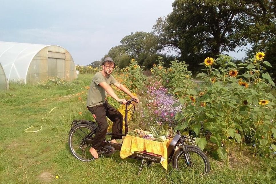 Ziel der Fahrradtour ist der Hof Hollergraben in Schönwalde.