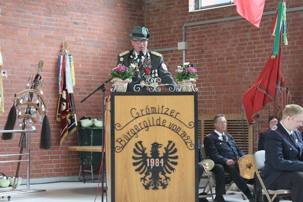 Erster Ältermann Thorsten Krüger führte durch den Festkommers.