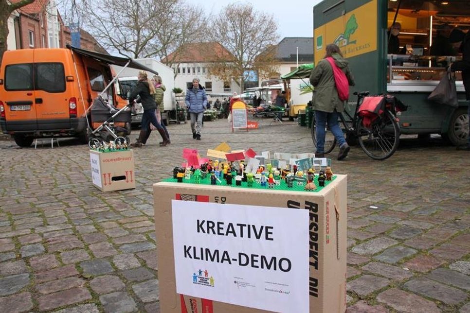 An jeder Ecke des Marktes waren die Installationen zu sehen.