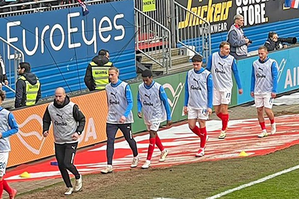 „Warm up“ für den VfB Stuttgart.