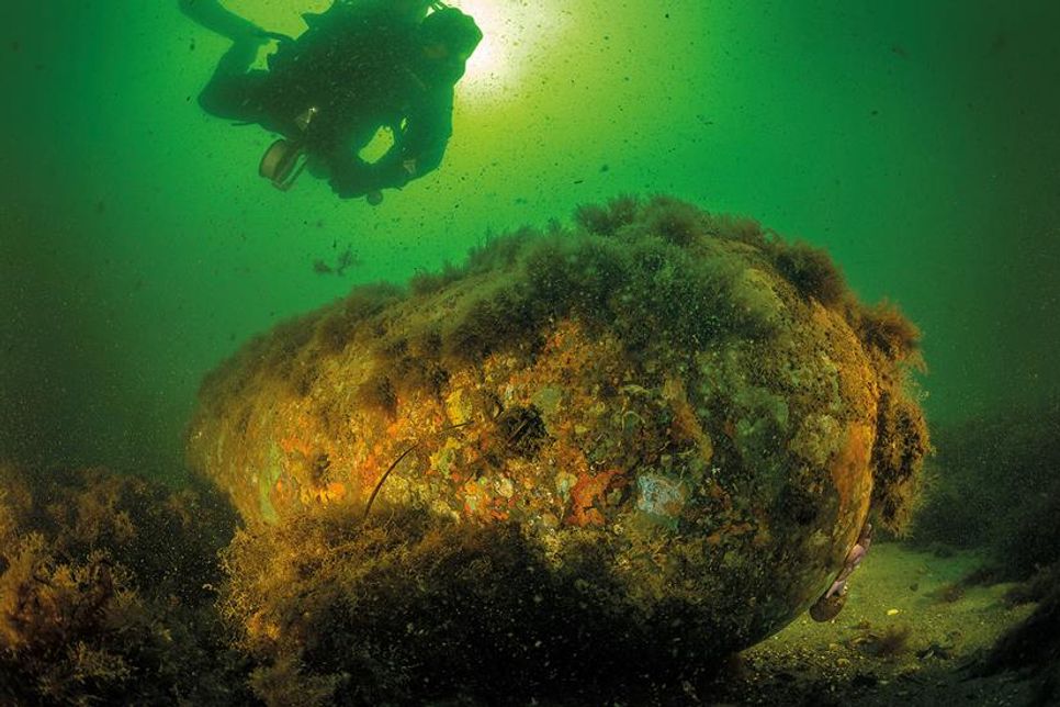 Sperrgebiet zur Bergung der Munitionsaltlasten in der Ostsee.