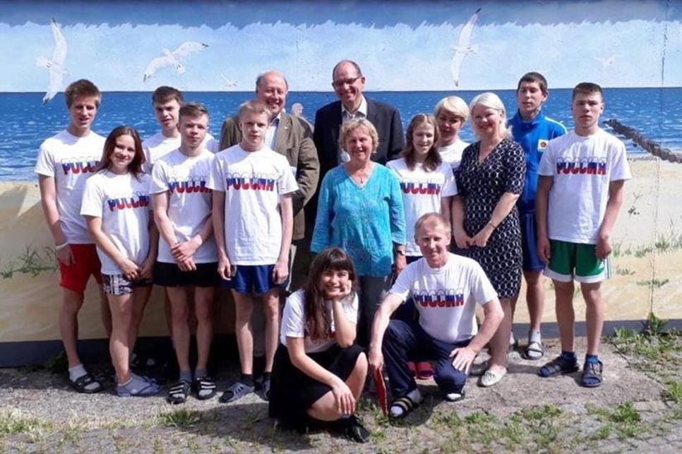 Schülergruppe aus Sewerodwinsk zu Besuch in Neustadt.