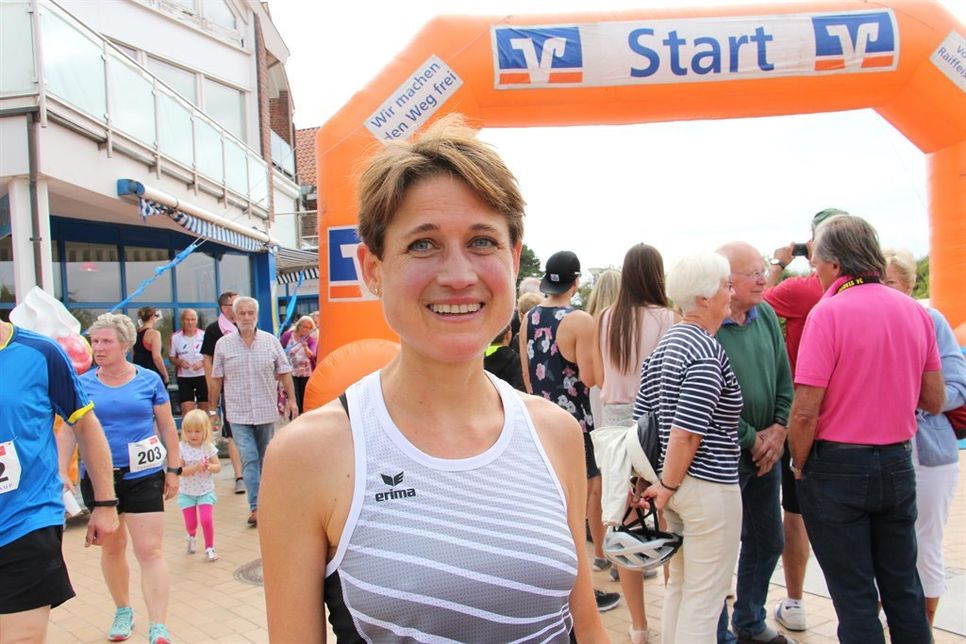 Beim Halbmarathon als erste Frau im Ziel: Susanne Modrich.