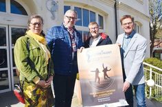 OGT-Schulleiterin Dr. Cordula Braun (von links), Initiator Andreas Czayka, Bürgermeister Sven Partheil-Böhnke und Tourismuschef Joachim Nitz geben den Startschuss für das „OstseeTalent“.