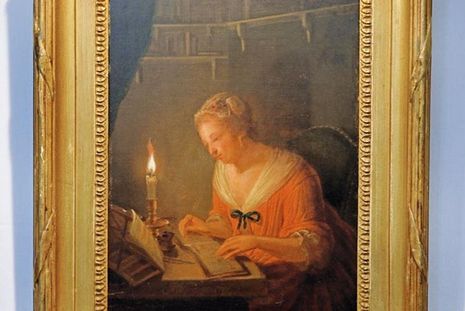 War die „Frau beim Schreiben im Kerzenschein“ Dominicus Waerdighs Ehefrau? Das Bild stammt aus der Zeit, als der Künstler das heutige Museum für sich als Wohnhaus gekauft hatte.