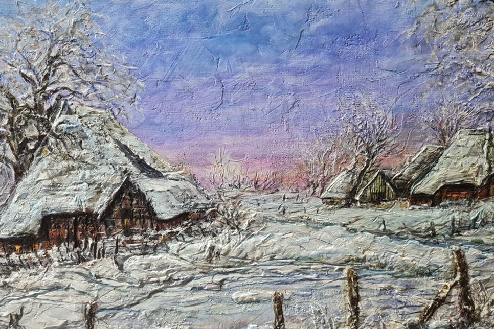 „Katen im Schnee“ von Paul Schubert.