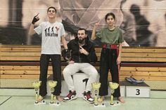 Sonja und Behes Zangana mit ihrem Trainer.