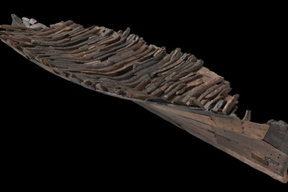 3-D-Ansicht des freigelegten Hanseschiffes: Das digitale Modell zeigt die Details des Wracks aus dem 17. Jahrhundert.