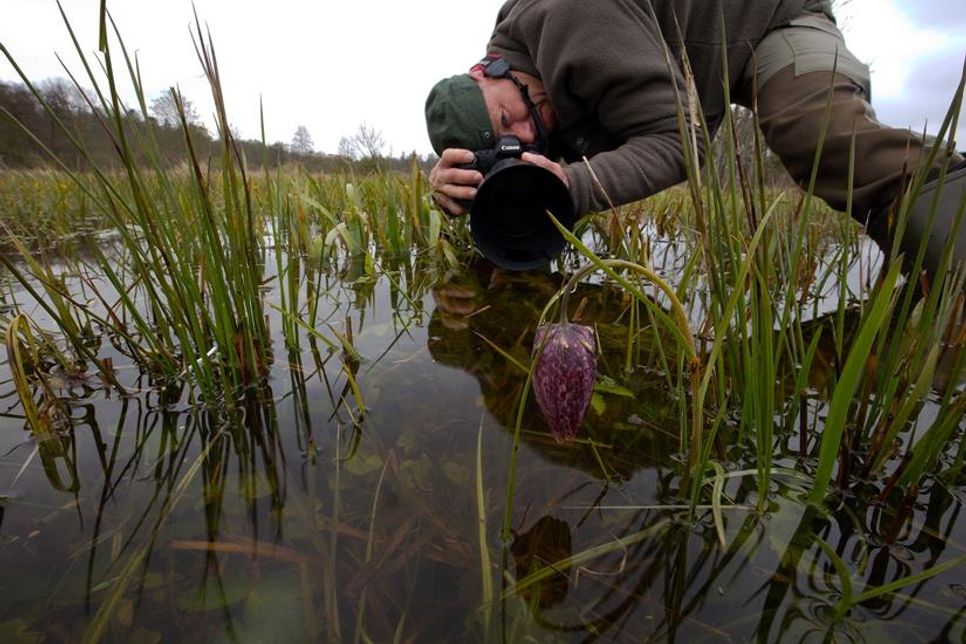 Der Naturfotograf Wolfram Otto in seinem Element.