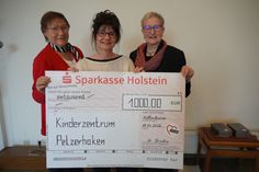 1.000 Euro für ein Herzensprojekt. Stephanie Wirobski (Mitte) vom Kinderzentrum Pelzerhaken nahm die Spende von der 1. Vorsitzenden Margitta Bruhn (lks.) und der 2. Vorsitzenden Renate Kühlborn entgegen.